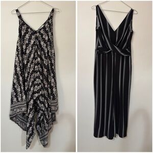 Set of Black and White sleeveless jumpsuit size Small